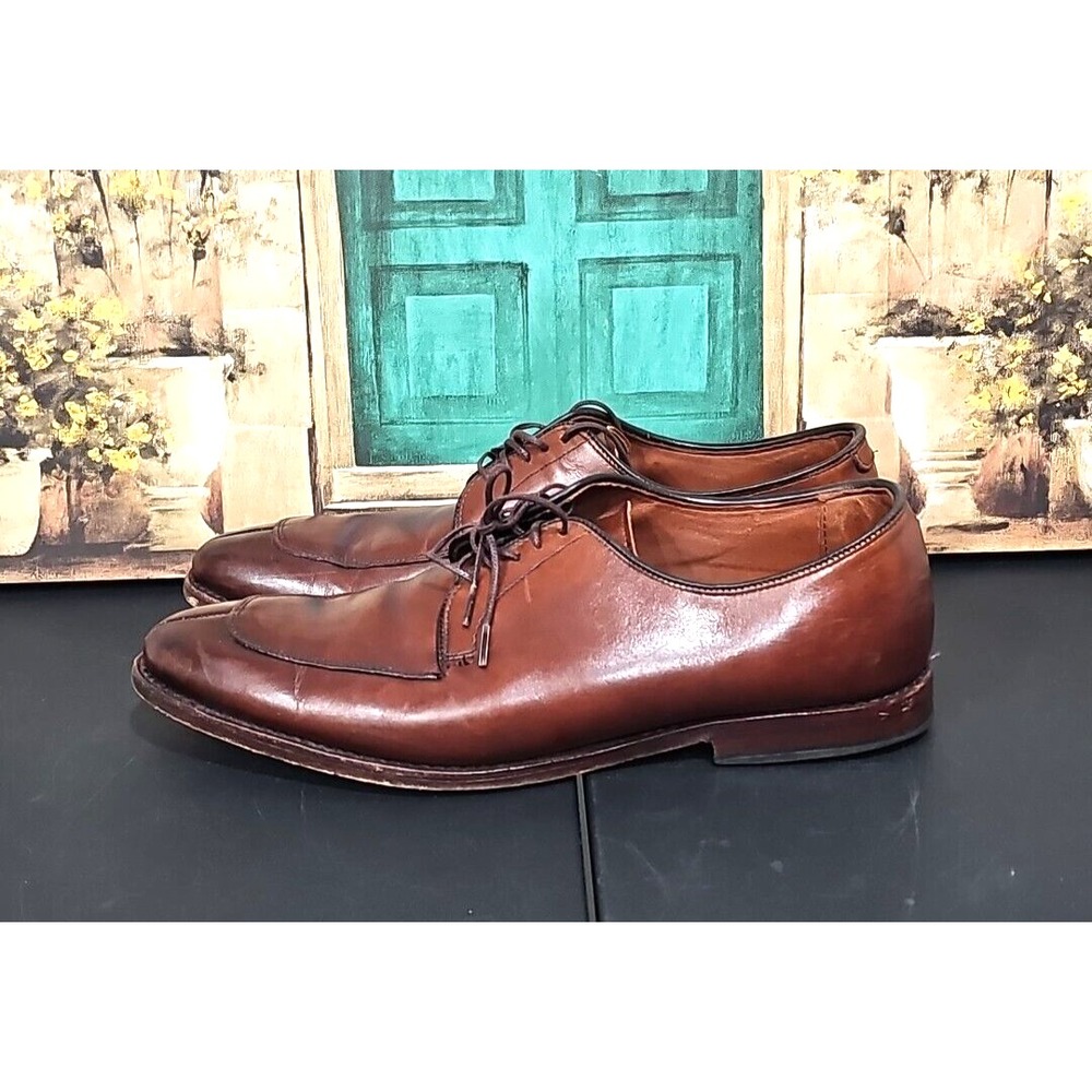 Allen Edmonds Delray Dark Chili Calfskin Split-toe Blucher Dress Shoe 10D